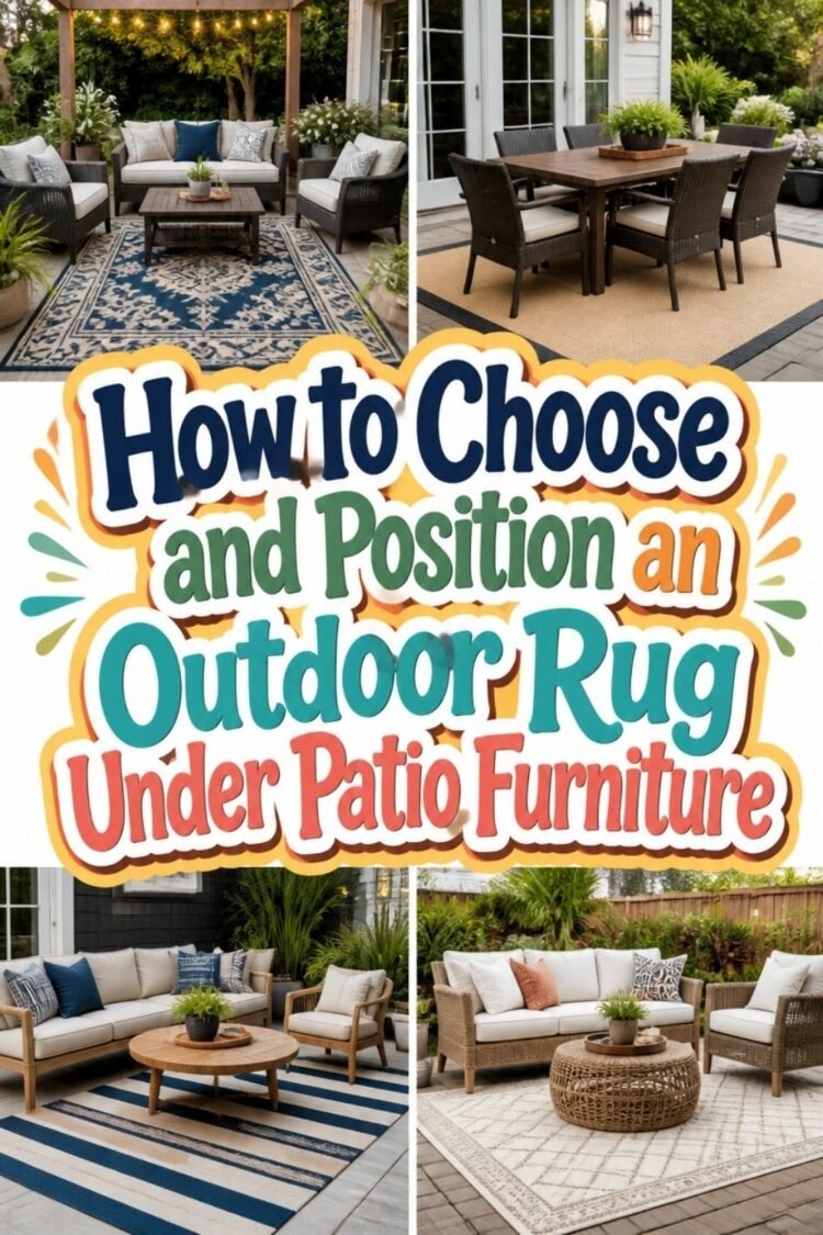 How to Choose and Position an Outdoor Rug Under Patio Furniture