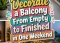 How to Decorate a Balcony From Empty to Finished in One Weekend