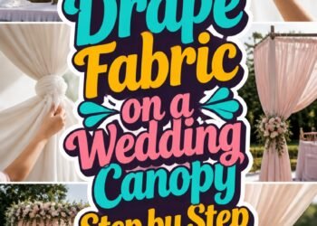 How to Drape Fabric on a Wedding Canopy Step by Step