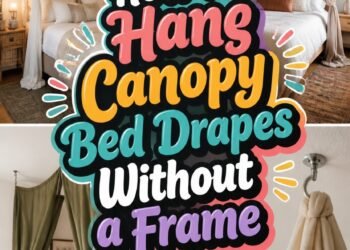 How to Hang Canopy Bed Drapes Without a Frame