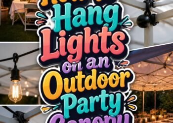 How to Hang Lights on an Outdoor Party Canopy