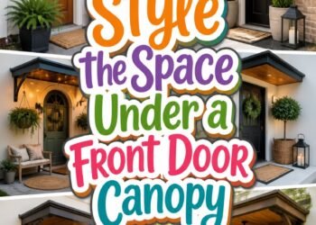 How to Style the Space Under a Front Door Canopy
