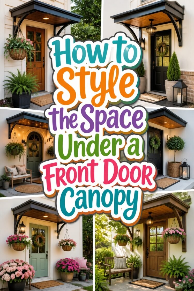 How to Style the Space Under a Front Door Canopy