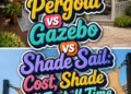 Pergola vs Gazebo vs Shade Sail