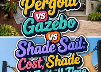 Pergola vs Gazebo vs Shade Sail