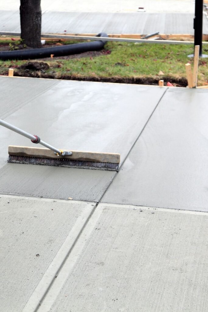 Scrub the concrete and let it dry fully (1)