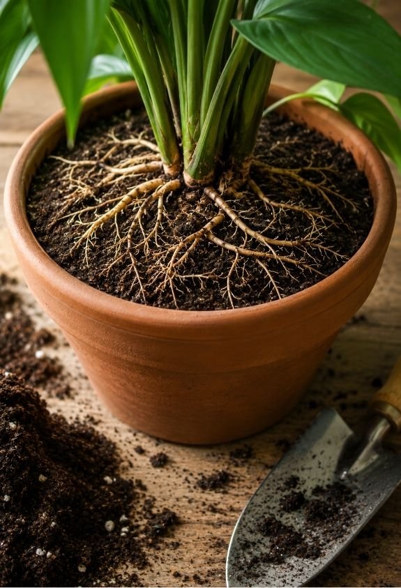 Visible Roots on the Soil Surface