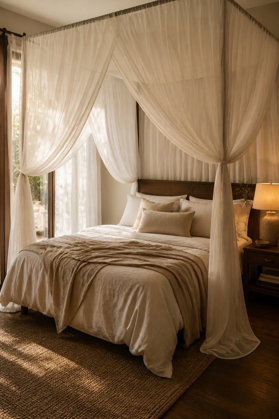 airy drapes soft lighting