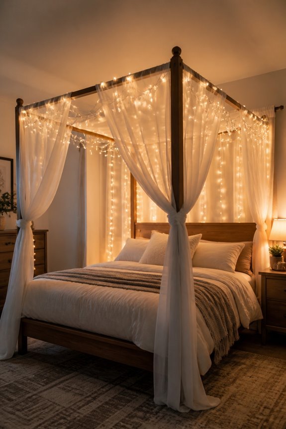 ambient canopy bed lighting