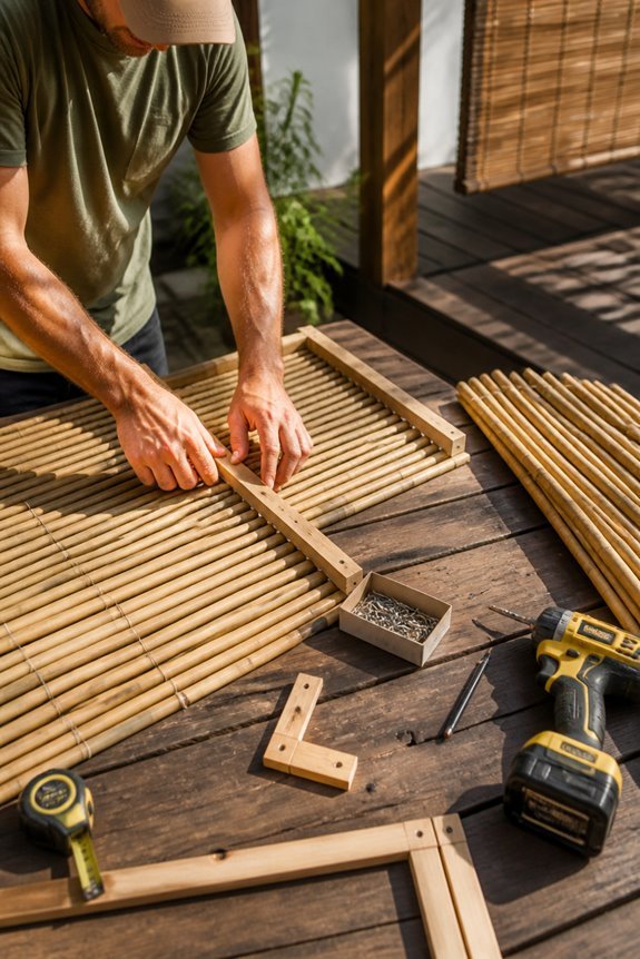 bamboo shade construction guide