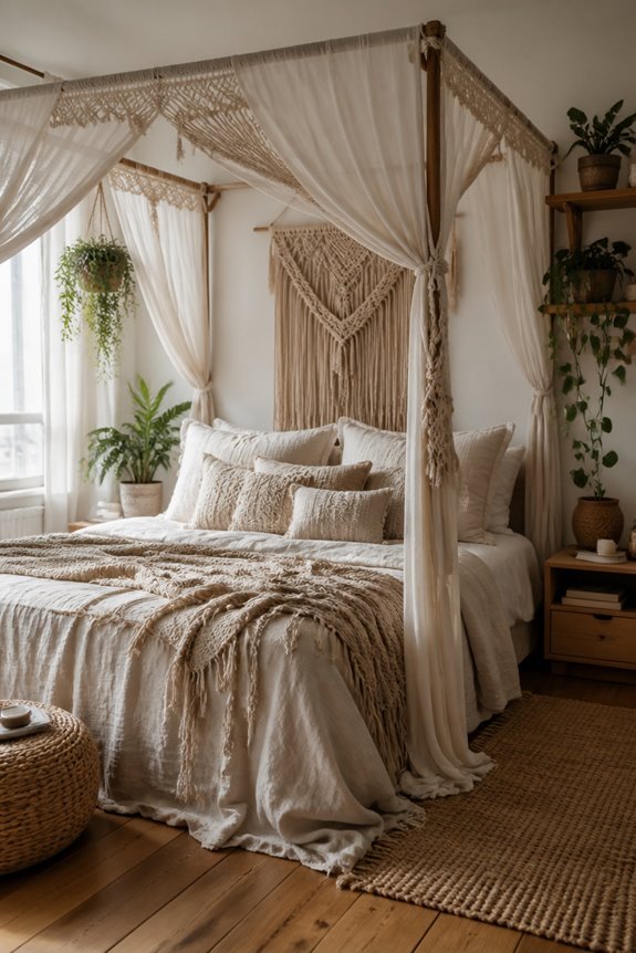 boho macram fabric canopy