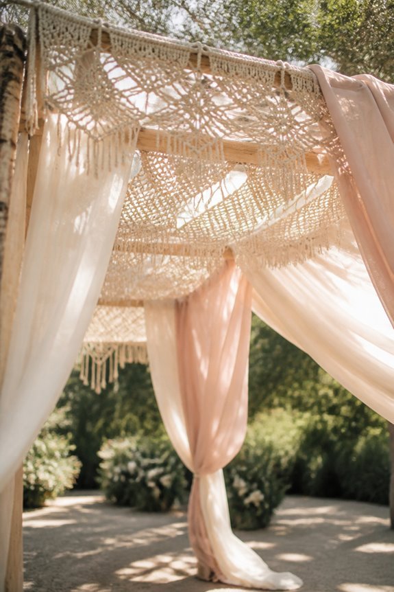 boho macram fabric canopy