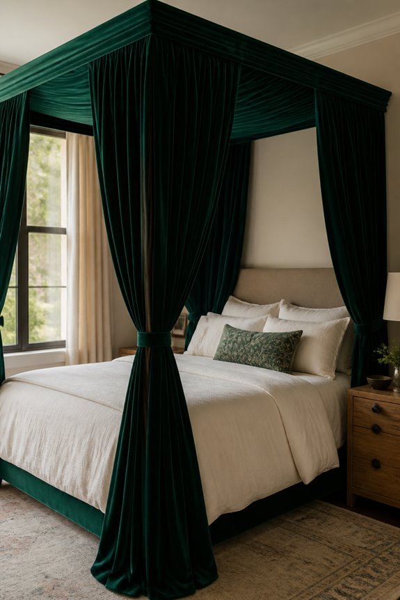 bold canopy bed aesthetics