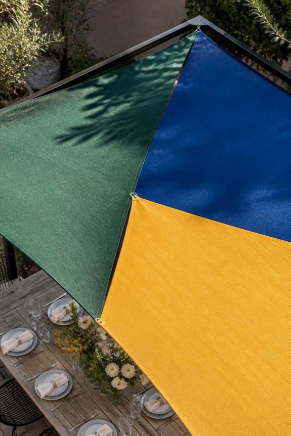 bold color blocked canopies design