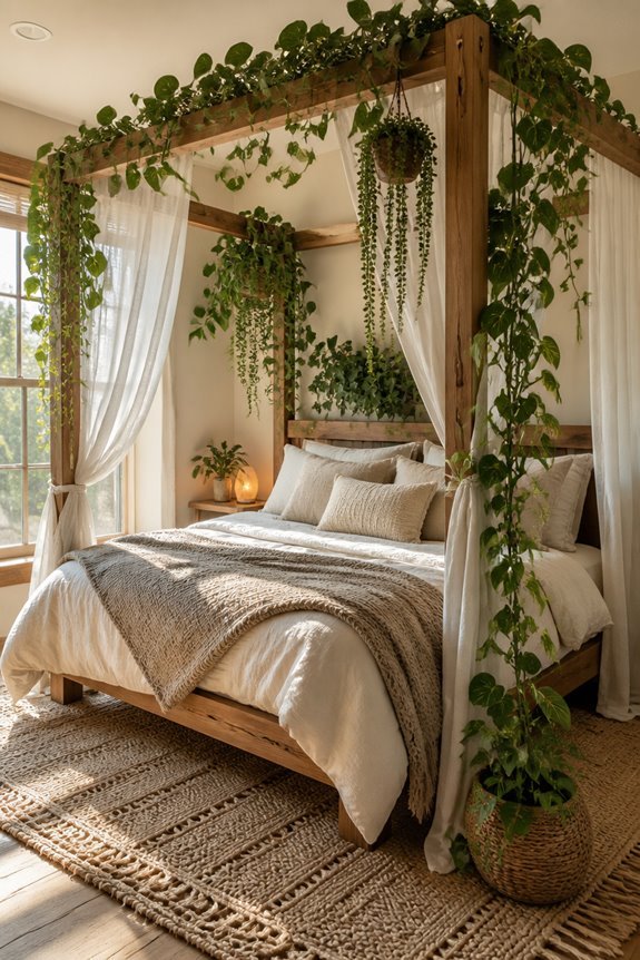 botanical boho canopy decor