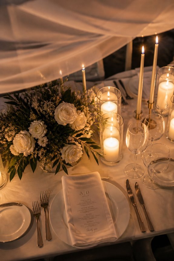 candlelight creates intimate ambiance