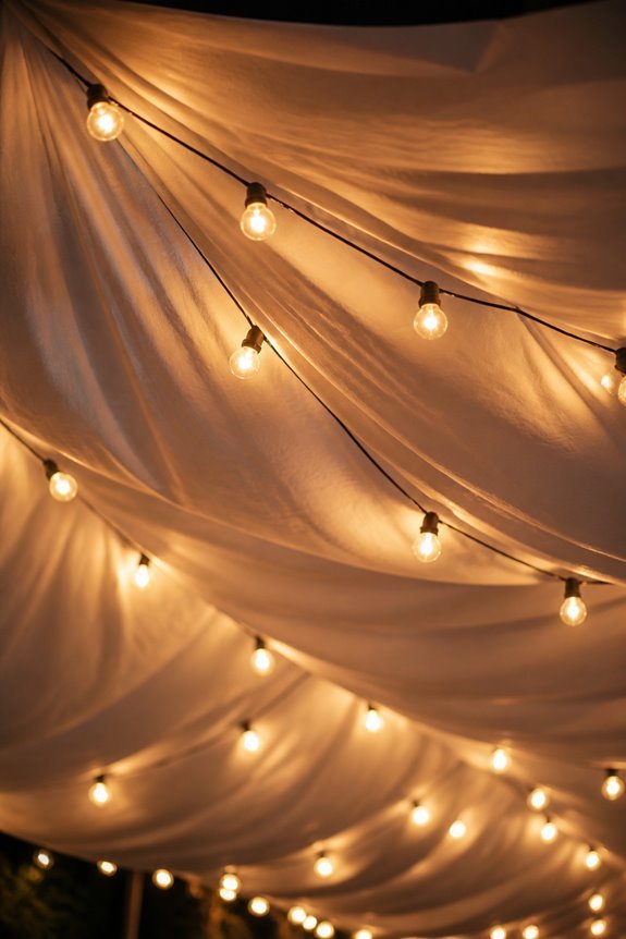 canopy string lights ambiance
