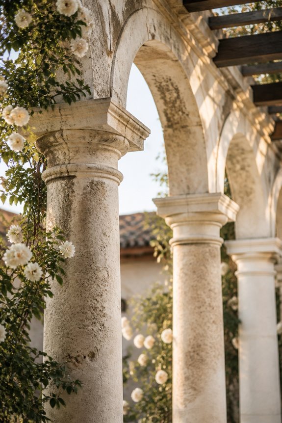 classical stone pergola design