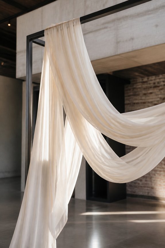 contemporary asymmetrical fabric draping