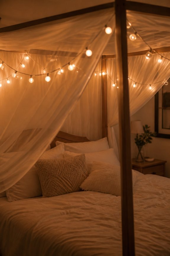 cozy canopy string lights