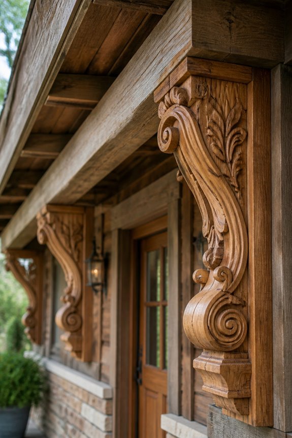 decorative functional wood brackets