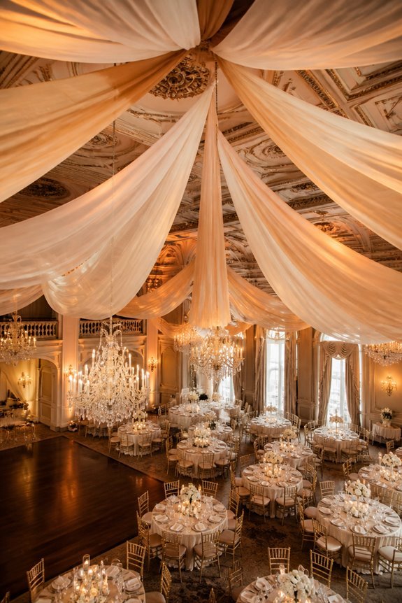 dramatic ballroom ceiling transformation