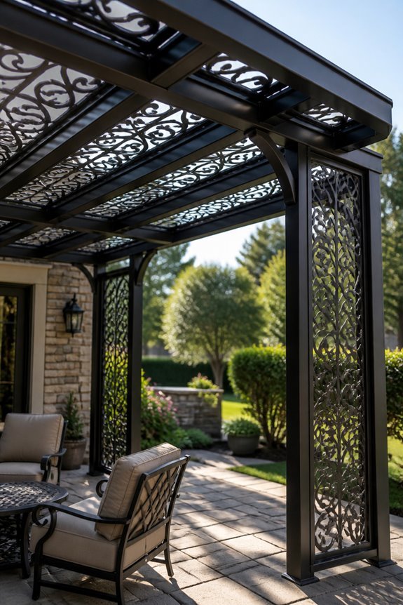 durable decorative metal pergolas