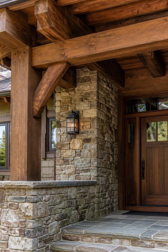 durable rustic front entrance