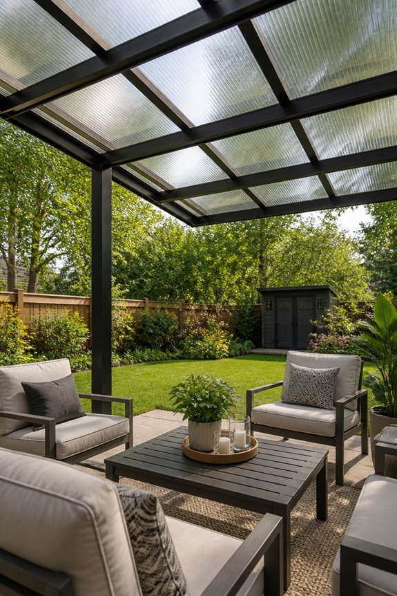 durable uv blocking transparent canopies