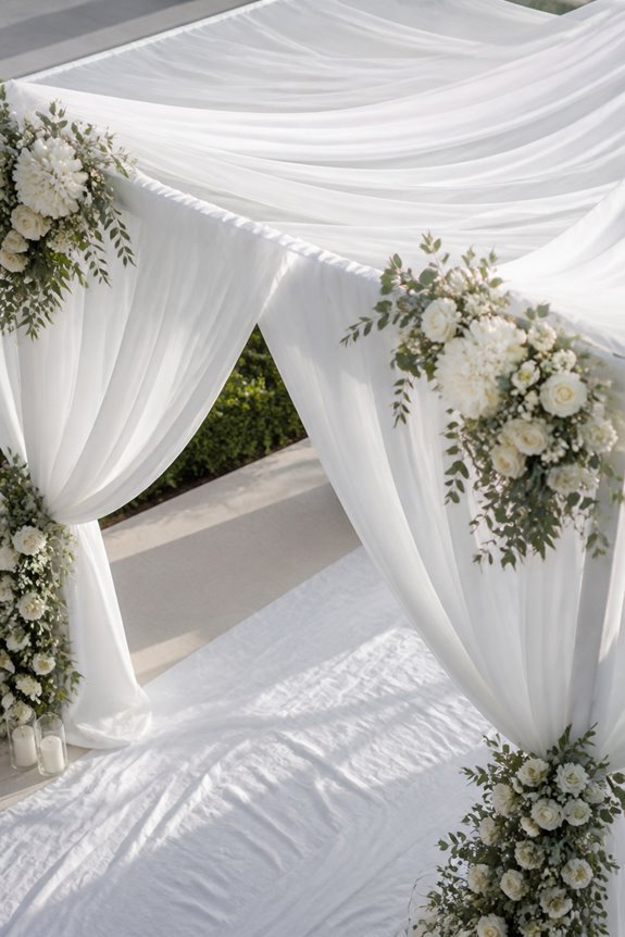 elegant all white canopy design
