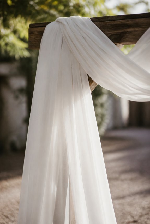 elegant chiffon wedding draping