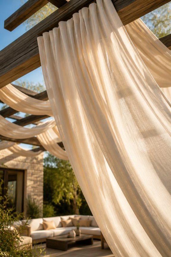 elegant outdoor fabric drapes