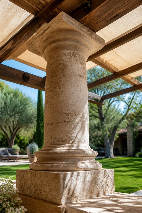elegant stone column canopies