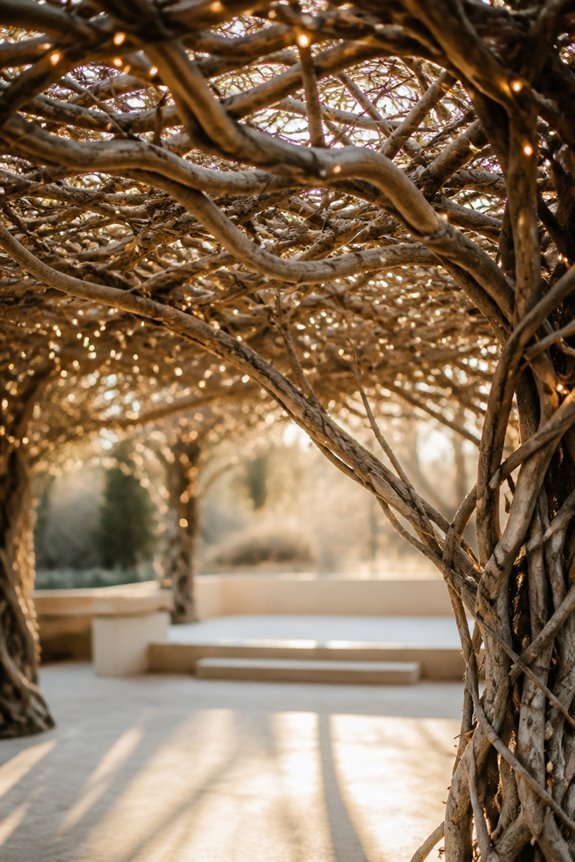 elegant string light canopy