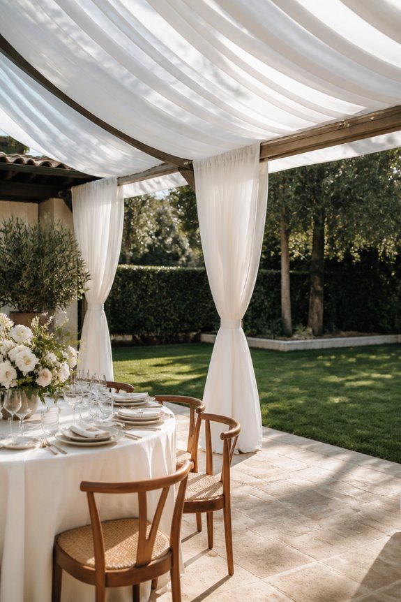 elegant white tent gatherings