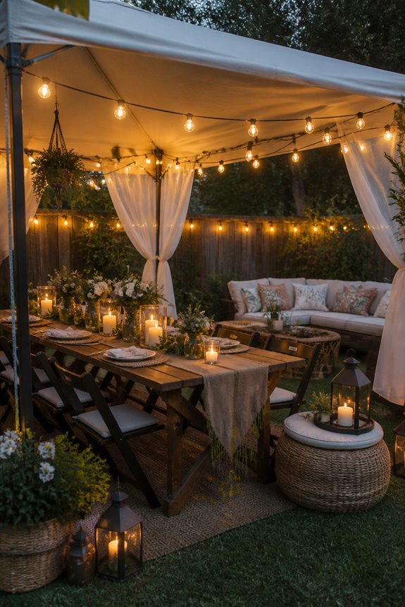 enhancing outdoor gathering aesthetics