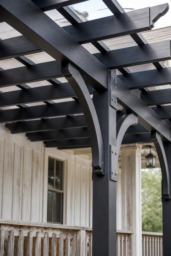 farmhouse style metal pergolas