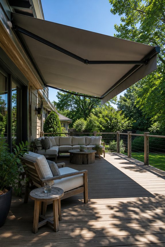 flexible motorized deck shade