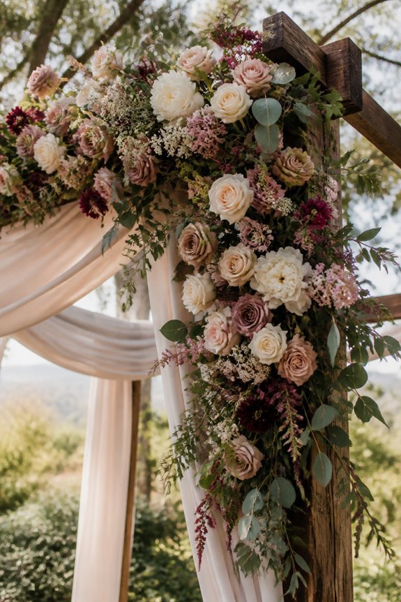 floral canopy wedding backdrop