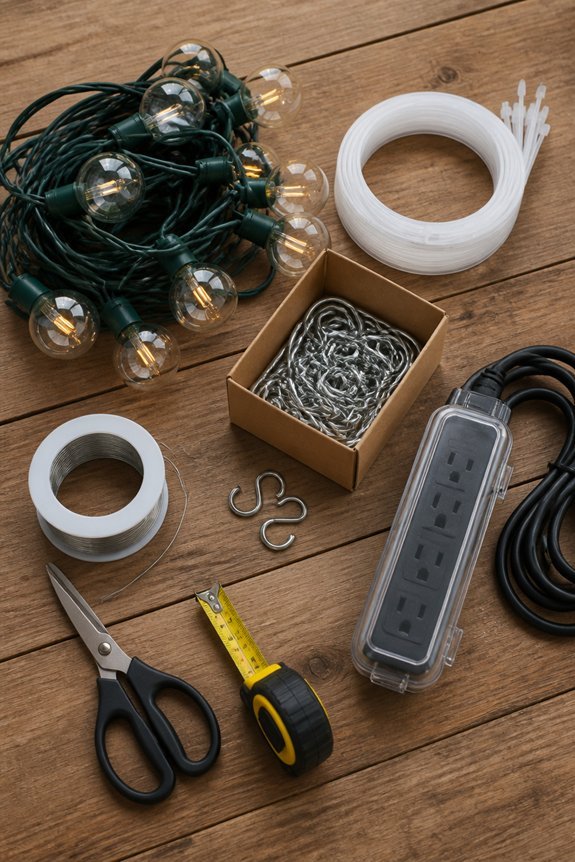 gather materials for lighting