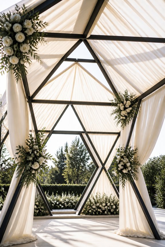 geometric wedding canopy designs