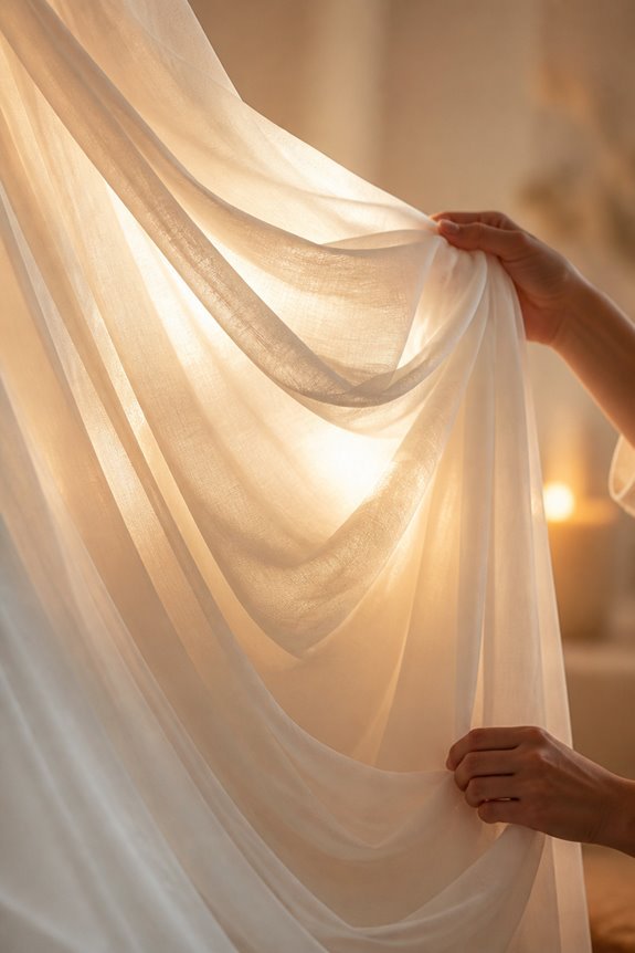glowing backlit sheer canopies
