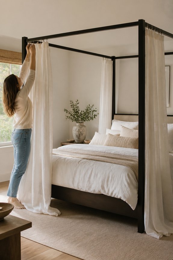 hang curtains on frame