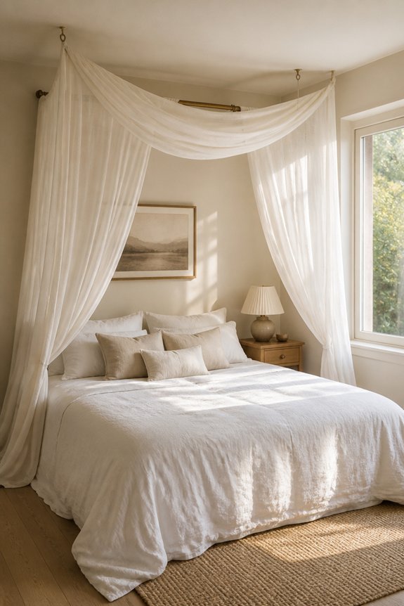 hanging drapes without frame
