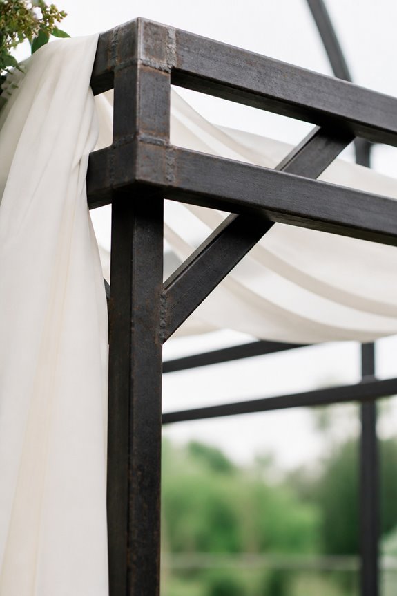 industrial metal wedding frames