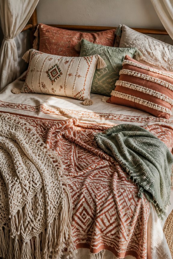 layered boho textile designs