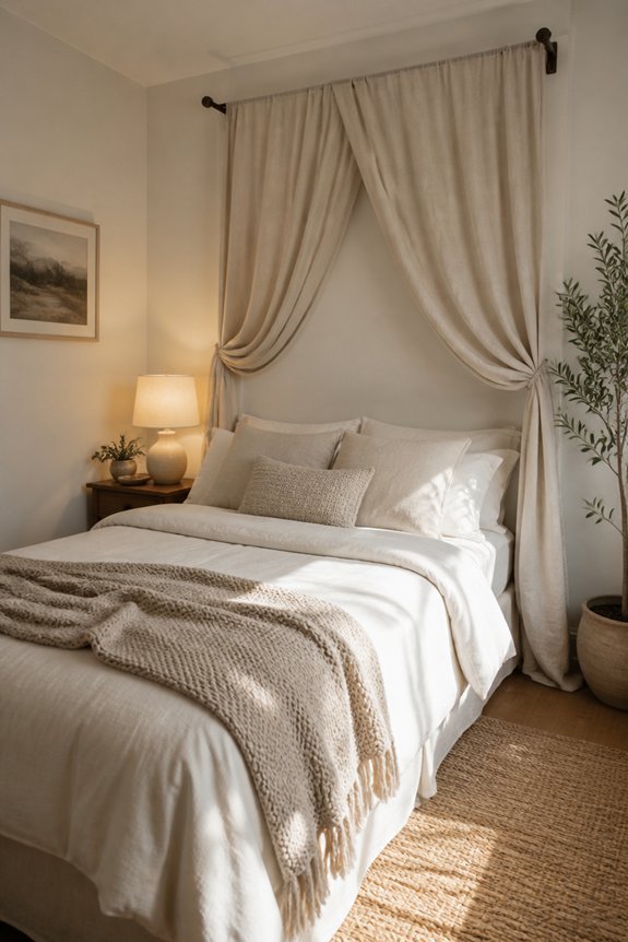 lightweight half canopy bed design