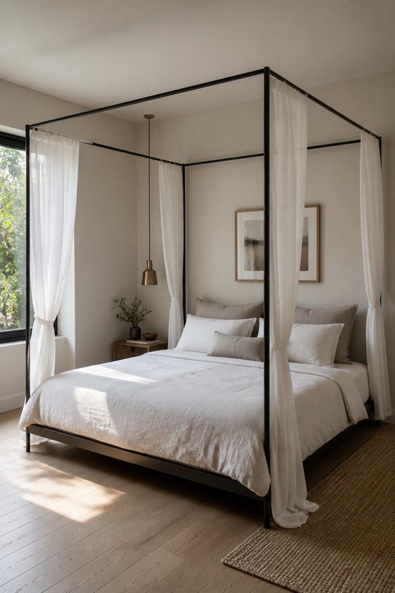 low profile canopy bed designs
