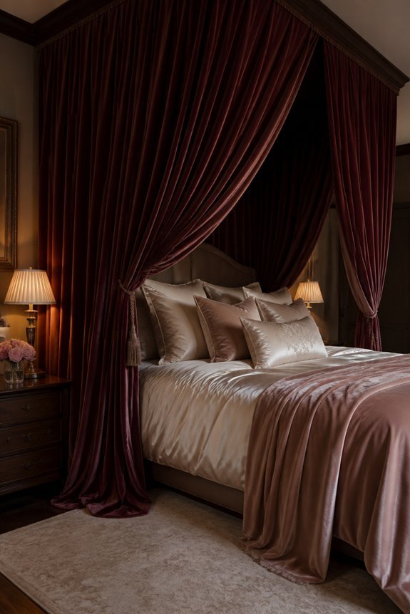 luxurious and intimate velvet drapes