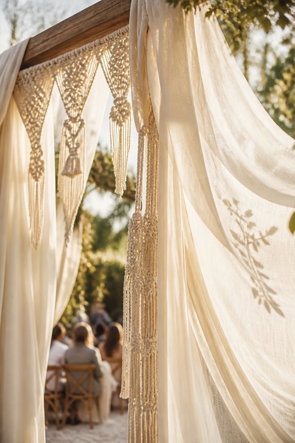 macram draping wedding canopies